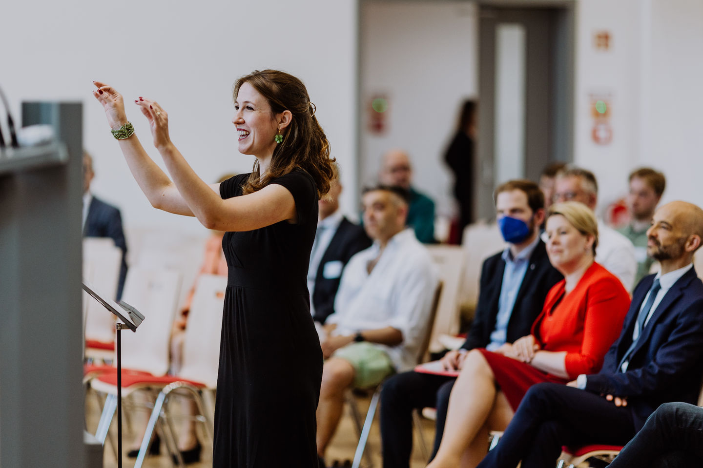 Eröffnung der neuen Aula der HWR Berlin am Campus Schöneberg im Juli 2022. Foto Lukas Schramm