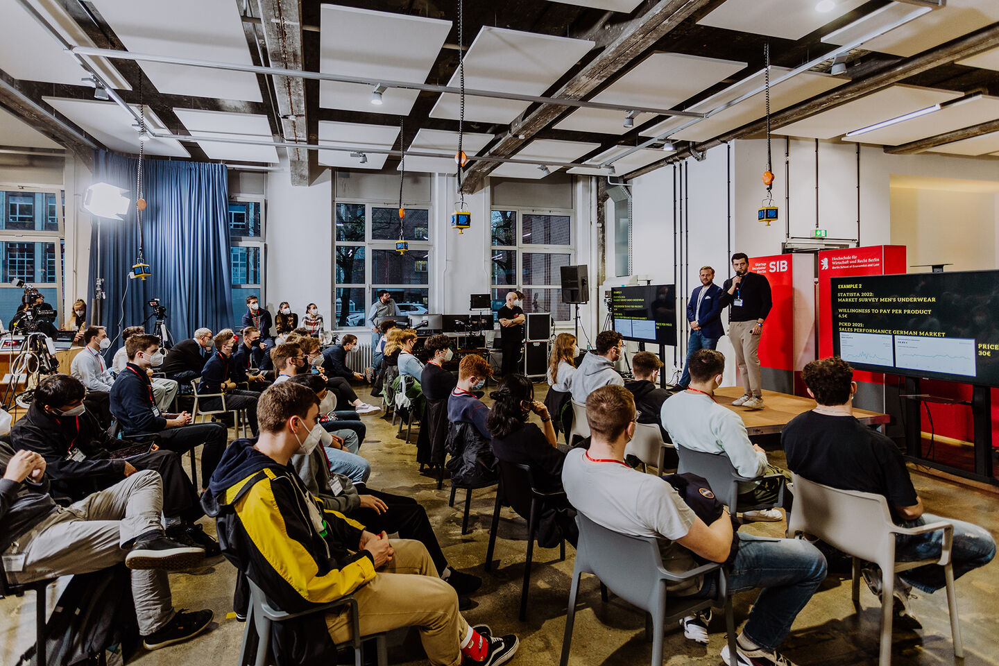 Demo Day des Startup Incubator Berlin bei der Career Week der HWR Berlin im November 2022. Foto: Lukas Schramm