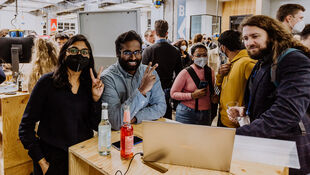 Demo Day des Startup Incubator Berlin bei der Career Week der HWR Berlin im November 2022. Foto: Lukas Schramm