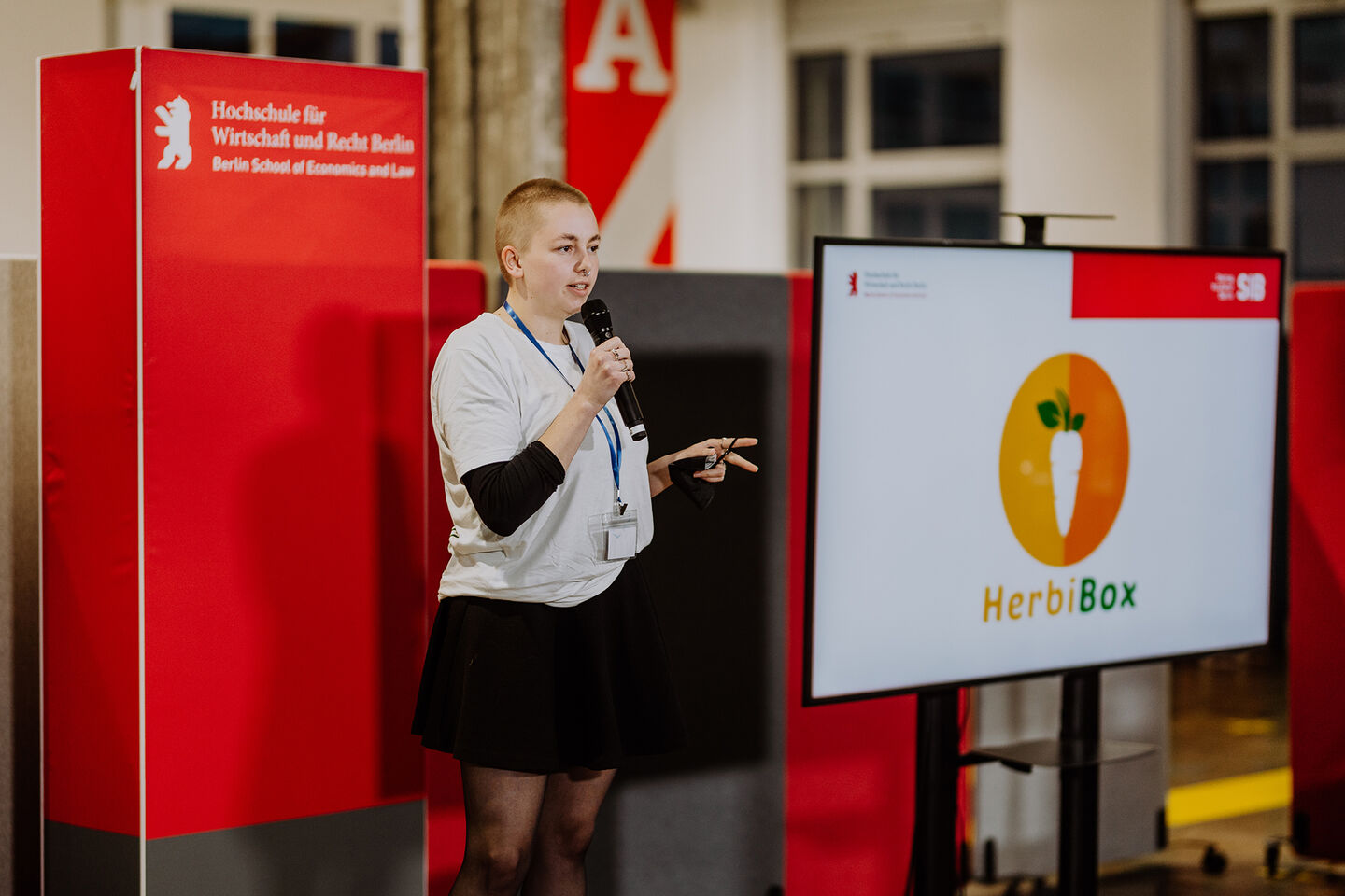 Demo Day des Startup Incubator Berlin bei der Career Week der HWR Berlin im November 2022. Foto: Lukas Schramm