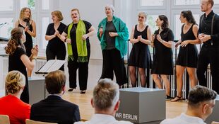 The University Choir of the HWR Berlin. Photo: Lukas Schramm