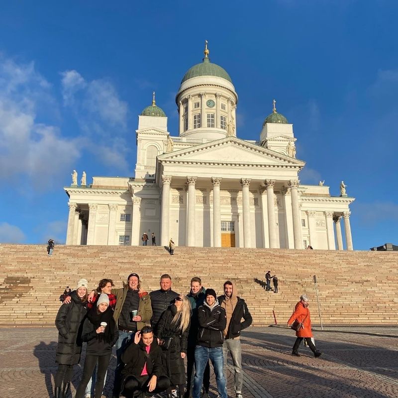 Studierende der HWR Berlin und Metropolia University beim gemeinsamen Sightseeing in Helsinki 