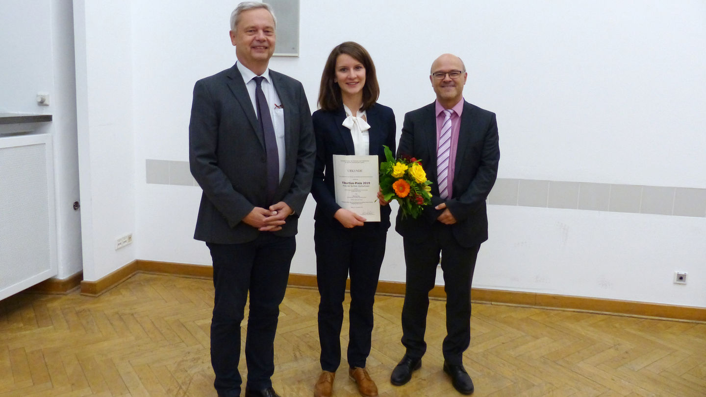 HWR-Absolventin Patricia Patz bei der Verleihung des Tiburtius-Preises am 19. Dezember 2019.