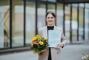 Blerta Kastrioti wurde an der HWR Berlin mit dem DAAD-Preis 2021 ausgezeichnet. Foto: Oana Popa-Costea