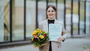 Blerta Kastrioti wurde an der HWR Berlin mit dem DAAD-Preis 2021 ausgezeichnet. Foto: Oana Popa-Costea