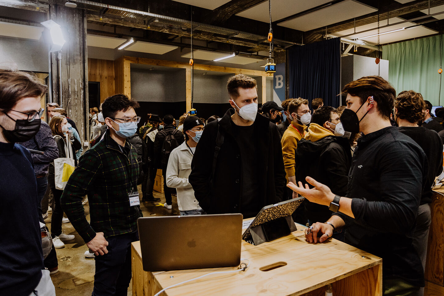 Demo Day des Startup Incubator Berlin bei der Career Week der HWR Berlin im November 2022. Foto: Lukas Schramm