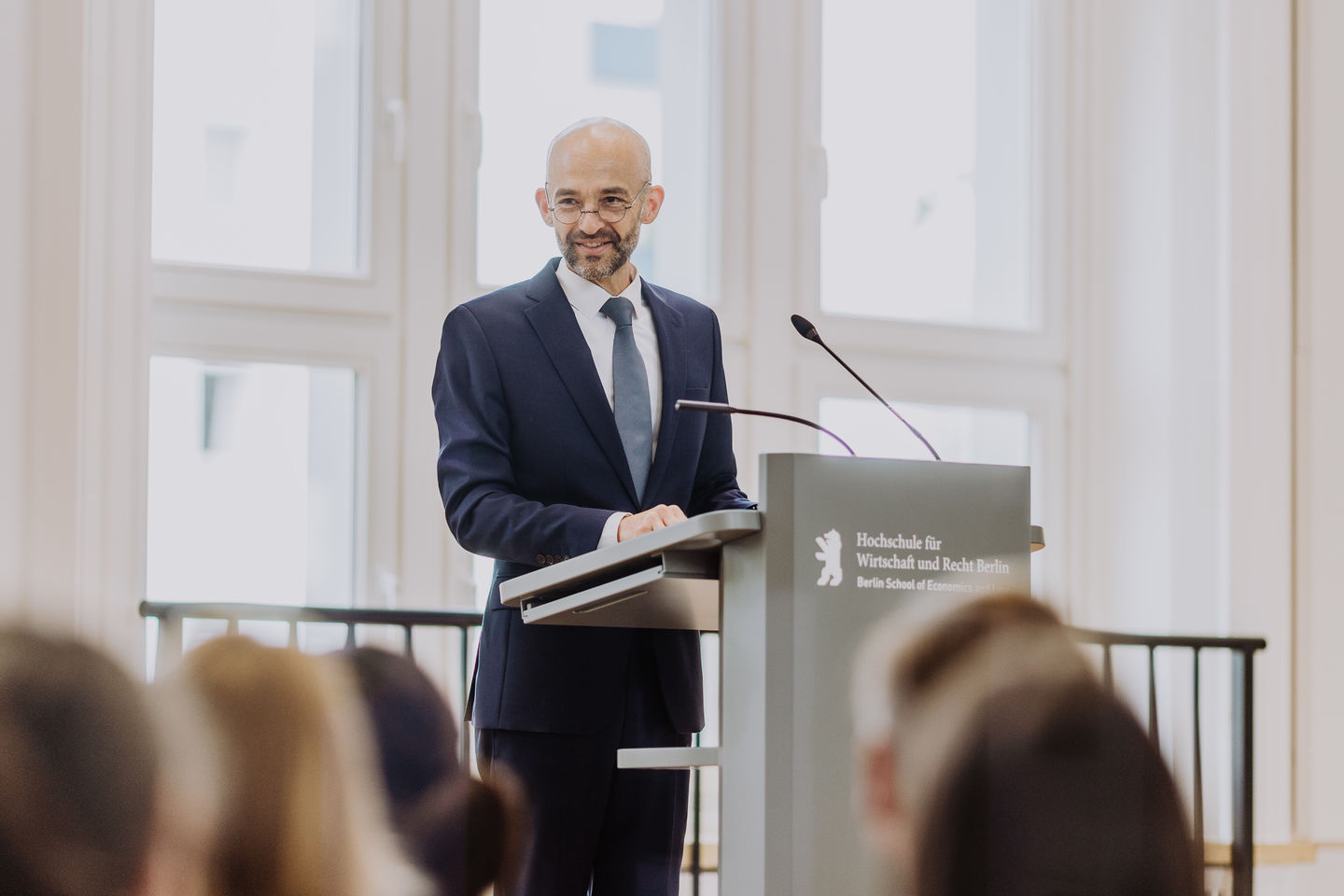 Eröffnung der neuen Aula der HWR Berlin am Campus Schöneberg im Juli 2022. Foto Lukas Schramm