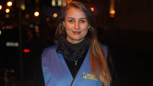Mariya Korol studiert Recht an der HWR Berlin und unterstützte am 29. Januar 2020 den Berliner Senat bei der Nacht der Solidarität. 