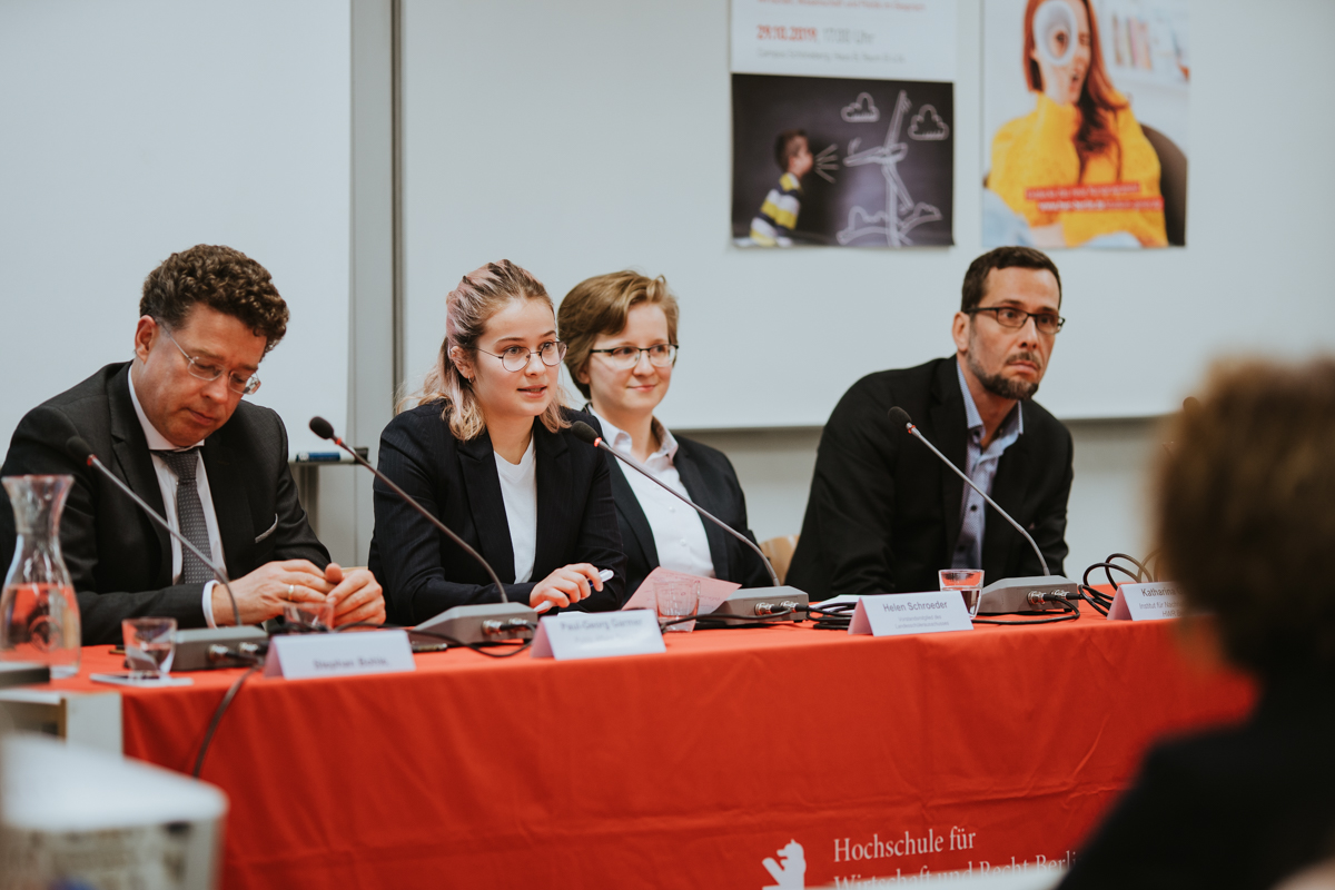 Energiewende meistern: Podiumsdiskussion bei der Semestereröffnung des Studium Generale der HWR Berlin am 29. Oktober 2019