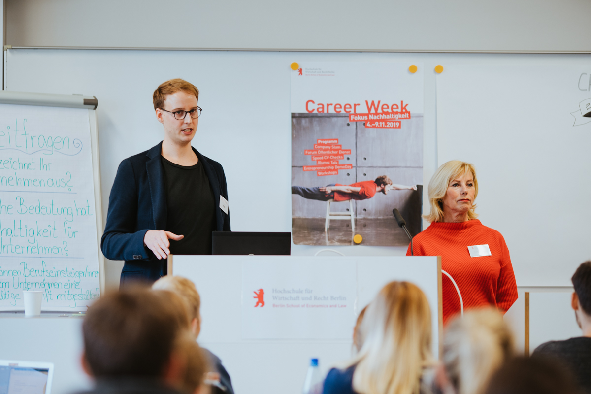 Eröffnung der Career Week für Studierende am Campus Schöneberg der HWR Berlin am 4. November 2019