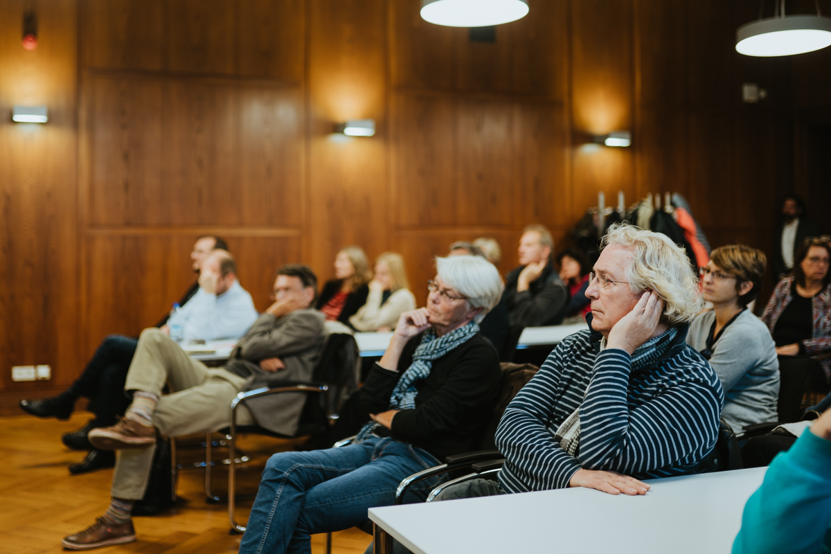 HWR Berlin: Publikum bei der Buchvorstellung "Die Kraft der deutschen Erde" am 7. Oktober 2019