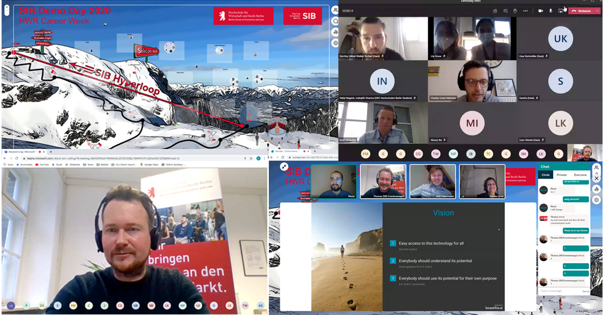 HWR Berlin: Demoday des Startup Incubator Berlin am 13. November bei der digitalen Career Week 2020.