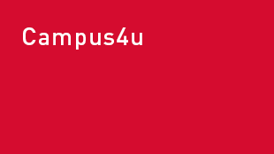 Rote Kachel mit der weißen Aufschrift Campus4u