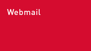 HWR Berlin: Rote Kachel mit der weißen Aufschrift Webmail.